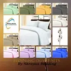 Glamorous 5 PCs Duvet Set+Fitted Sheet Solid-Single/Double/Queen/King/Super King