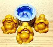 3D silicone laughing Buddha mold candle soap mould easy release