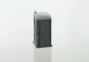 1:64th Gray Porto Potty with opening door 3D to Scale Diorama Display Farm
