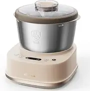 Upgrade Electric Dough Maker with Ferment Function, Microcomputer Timing, 2 Types of Dough Mixing Methods, Face-up Touch Panel, 304 Stainless Steel, 5L, 200W (AU Adapter)