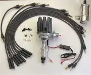 small cap PONTIAC 350 389 400 455 BLACK FEMALE HEI Distributor + Wires + Coil