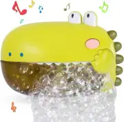 Automatic Bubble Machine Dinosaur Bubble Maker for Bathtub with Music for Kids