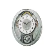 Rhythm Clock 4MN537RH04 Musical Wall Clock Small World Vist Radio Controlled