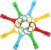 Kisangel 4 Pairs Pull Up Rings Multi Functional Walking Support for Versatile Crib Playpen Accessories Robust Design for Standing Coordination Practice Links Rings