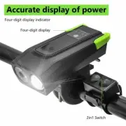 15000LM LED Bike Light Rechargeable Mountain Bicycle Front Lamp W/ Horn USB Set