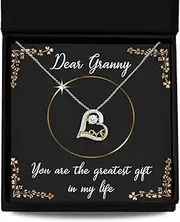 IKPR to My Dear Granny Necklace from Grandaughter Grandson, Son Daughter, Christmas Grandma Grandmother Gift, Birthday Present