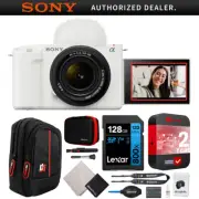 Sony ZV-E10 II Mirrorless Camera White + 16-50mm Lens + Extended Warranty Bundle