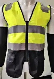 TUFF=GARD SAFETY VEST - Class 2 High Visibility Reflective Yellow Safety Vest