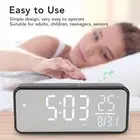 LED Digital Alarm Clock Time Date Week Temperature Alarm Clock Large Display