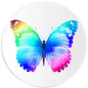 Rainbow Butterfly - 25 Pack Circle Stickers 3 Inch - Pretty Psychedelic