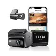 DDPAI 4K Dash Cam Front and Rear, 2160P+1080P Dash Camera for Cars, up to 15M...