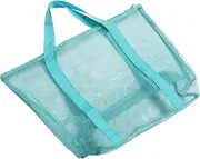 [Baluue] Large Mesh Beach Tote Bag for Women Transparent Shoulder Handbag Versatile Organizer for Travel Shopping and Vacation with Comfortable Ergonomic Strap