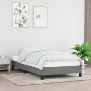 vidaXL Bed Frame without Mattress Dark Grey King Single Fabric
