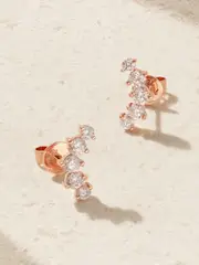 [Anita Ko] Anita Ko - Arc 18-karat Rose Gold Diamond Earrings - One size One size Gold