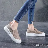在飛比找momo購物網優惠-【J&H collection】蕾絲縷空平底套腳休閒懶人鞋(