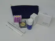 5 Piece Makeup Set Lot #15 Eyeshadow Nail Polish Lip Creme Foundation Bag