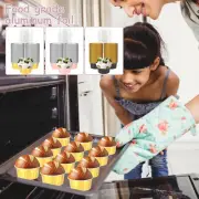 100Pcs Mini Loaf Pans Aluminum Foil Mini Cake Pans Non Stick Mini Cake Tins
