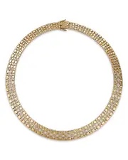 Bloomingdale's Fine Collection Luxe Collection Diamond Collar Necklace in Textured 14K Yellow Gold, 4.50 ct. t. w.