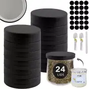 Oui Yogurt Jar Lids 24 Pack Black Metal Oui Lids for Yoplait Yogurt Container