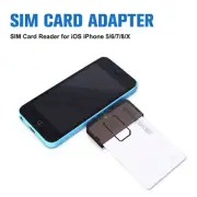 SIM Card Adapter SIM Card Reader Mini SIM Nano for iOS Phone5/6/7/8/X(Plug&Pl,SA