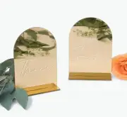 Gold Table Numbers - Double Sided Acrylic Mirrored Wedding Table Numbers for ...