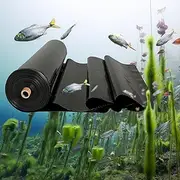 Black Pond Liner Gardens Pools Membrane, 2mx2m 4mx5m 5mx6m,Thickness 0.3mm Quality Waterproof Liner for Fish Ponds, Fountains, Water Garden and Waterfall(10mx1m/32.8ftx3.3ft)