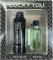 Lucky You for Men by Lucky Brand 2 PC Gift Set (Deodorant Body Spray 6 oz & Cologne Spray 1.7 oz)