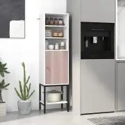 Costway146cm Tall Storage Cabinet with Adjustable Shelfs and Bottom Storage-White