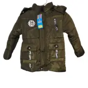 Kids Size 4-5 Army Green Jacket NWT