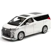 1/18 Scale Toyota Alphard MPV Diecast Vehicle Model Toy Car Sound Light Toy Gift