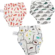 [MERRYHAPY] Baby Training Pants 4-layer Newborn Nappy Pants Toddler Training Pants Breathable Washable Comfortable Waterproof Size l Random Style