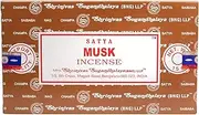 Satya Musk Incense Sticks Set of 12 Pack | Great for Meditation, Yoga, Spiritual Healing, Prayer, Aromatherapy