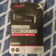 Rocketfish 2-Output HDMI Splitter with 4K at 60Hz and HDR Pass-Through NEW Unop