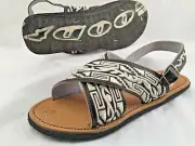 new! MENS LEATHER MEXICAN two strap PITEADO GRABADO SANDALS HUARACHE *ALL SIZES