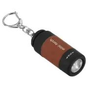 2.1" Mini Rechargeable LED Keychain Flashlight USB Charging Brown