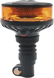 Monirf 42 LEDs Amber Tractor Beacon Lights, 4.6Inch Pole Mount Amber Strobe Lights, 12-24V Plow Truck Tractor Emergency Strobe Lights, 10 Modes Flashing Safety Warning Lights for Trucks Tractors