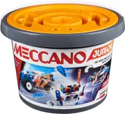 MECCANO Junior, 150-Piece Bucket STEAM Model Building Kit for Open-Ended Play, 5