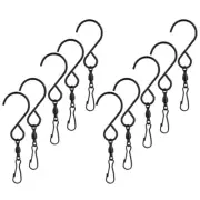 10 Pcs Rotating Wind Chime Light Hook Display Hooks 360 Degree Swivel