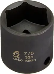 Sunex 328 7/8" - 3/8" Drive 6 Point Shallow Impact Socket Standard Tools 6pt SAE