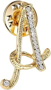 [Generic] Initial Letter Brooch Pin Small Lapel Pin Tie Tack Name for Women Men