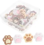 HONMEET 30pcs Resin Metal Dog Paw Push Pins Bulletin Board Decorative Tacks Office Supplies Desk Decor for Women