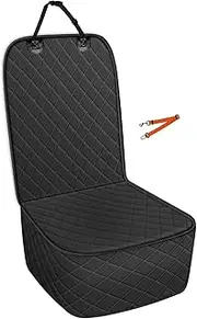 Front Pet Seat Cover Skyour Protector for Dogs Cats Car Nonslip Scratchproof Waterproof Washable Pets Front Seats Covers for Cars Trucks SUVs Vans (Black)