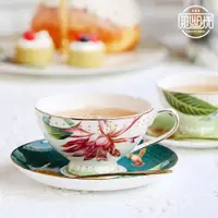 在飛比找ETMall東森購物網優惠-英式下午茶杯茶具 骨瓷咖啡杯歐式小奢華小精致ins風陶瓷杯碟