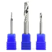 O-Flute CNC Router Endmill Bit Set for Acrylic, HDPE, ACM and Plastics - Incl...