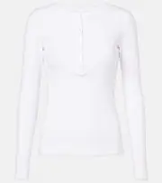 [Nili Lotan] Nili Lotan Jordan Henley cotton T-shirt AU 14 multicoloured