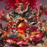 One numerous creative carnival floats that passed through stree- 1962 Old Photo