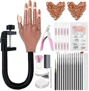nials Practice Hands - nials Training Mannequin, nials Art Practice Hand | DY Hand for nials Practice Tool Set, Fake Mannequin Hands for Nails Practice, Movable nials Mannequin Hand