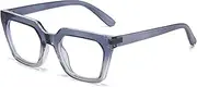 LJCZKA Square Blue Light Filter Glasses Women Men Small Glasses Without Prescription Square Anti-Fatigue for PC, TV and Mobile Phone, gray, Einheitsgröße