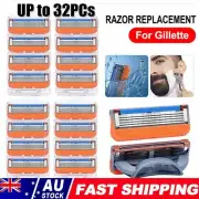 16-32 PCS 5 Proglide Shaving Razor Blades Refills Compatible for Gillette Fusion