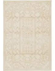[Miss Amara] Anais Medallion Washable Rug in Cream